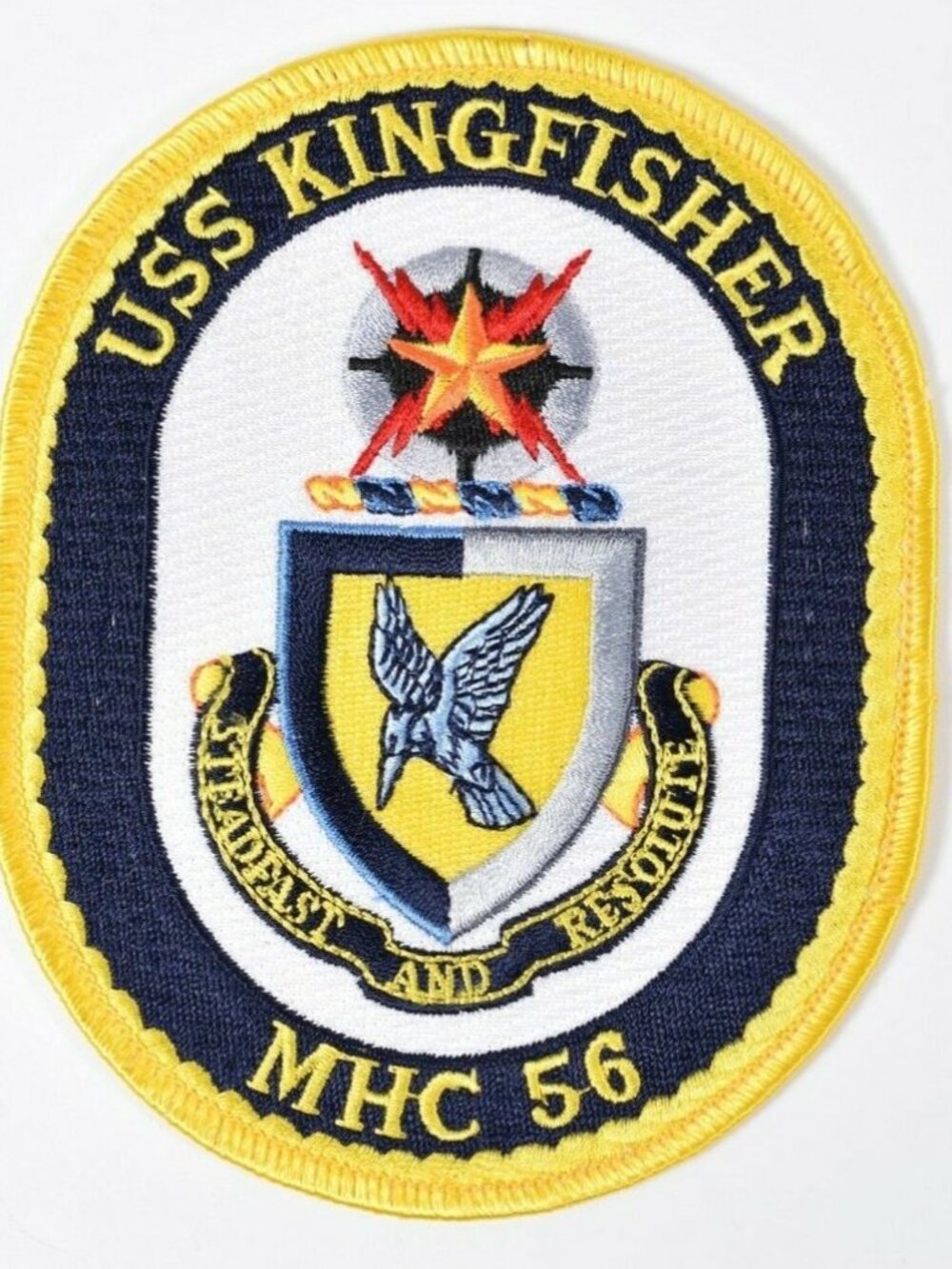 MHC-56 USS Kingfisher U.S. Navy 1994 Osprey-class Coastal Mine Hunter‎ 5" Patch